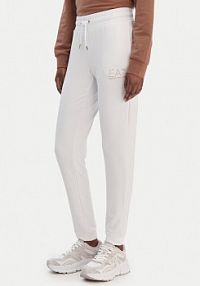 Spodnie dresowe EA7 Emporio Armani białe damskie 8NTP66 TJ9RZ U0002  Regular Fit