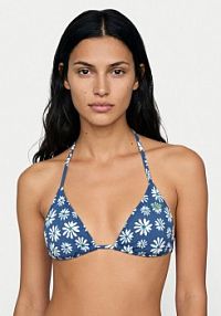 Strój kąpielowy Roxy niebieski Góra od bikini Printed Essentials Tiki Tri ERJX305695