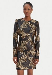 Sukienka koktajlowa Marciano Guess czarna 6RGK01 6358A  Slim Fit