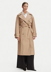 Trencz Calvin Klein beżowy LV044C501G  Regular Fit