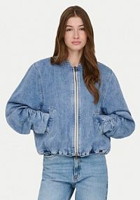 Kurtka jeansowe ONLY niebieska damska Jeansowa Niki 15362884  Relaxed Fit