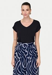 T-shirt ONLY czarny damski Rilla 15315776  Regular Fit