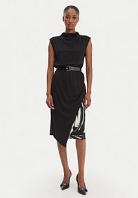 Sukienka codzienna DKNY czarna DD5J2P42  Regular Fit
