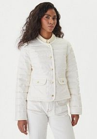Kurtka przejściowa Tommy Hilfiger biała damska WW0WW49660  Regular Fit