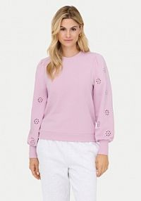 Bluza przez głowę ONLY różowa Femme 15315687  Regular Fit