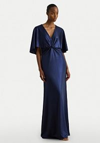 Sukienka wieczorowa LAUREN RALPH LAUREN granatowa 253P04061003  Regular Fit