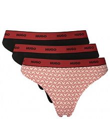 Stringi HUGO czarne Komplet stringów 50545703