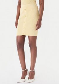 Spódnica mini Marciano Guess żółta G6GD09 Z0628 Żółty Classic Fit