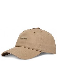 Czapka z daszkiem Calvin Klein beżowa damska Cotton Twill W/ Hw Cap LV04F5072G