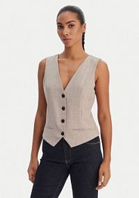Kamizelka ONLY beżowa damska Garniturowa Linda 15336753  Regular Fit