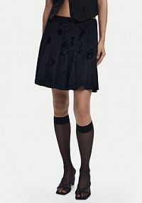 Spódnica mini Desigual czarna Flock 25WWFW10  Regular Fit