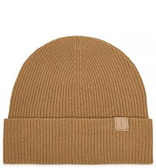 Czapka zimowa Calvin Klein beżowa damska Emblem LV04D8013G