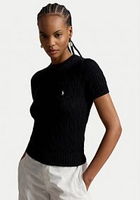 Sweter Polo Ralph Lauren czarny damski 211971873506  Slim Fit