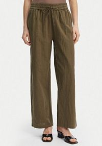 Spodnie eleganckie ONLY zielone damskie Materiałowe Tizana 15319090  Regular Fit