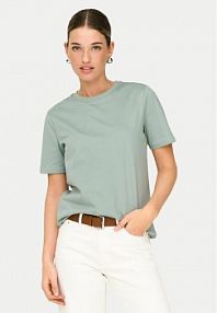 T-shirt ONLY zielony damski Freja 15367970  Regular Fit