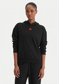 Bluza przez głowę HUGO czarna Signature 50556816  Regular Fit