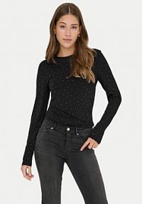 Bluzka ONLY czarna damska Zita 15358986  Slim Fit