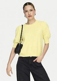 Sweter ONLY żółty damski Rica 15318551 Żółty Regular Fit