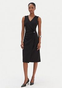 Sukienka koktajlowa Calvin Klein czarna LV044E047G  Slim Fit