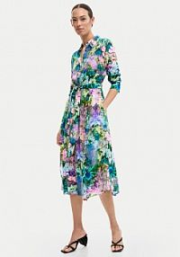 Sukienka Desigual kolorowa Koszulowa Mili 26SWVW13  Regular Fit