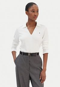 Bluzka Tommy Hilfiger biała damska Modern Cody WW0WW47850  Slim Fit
