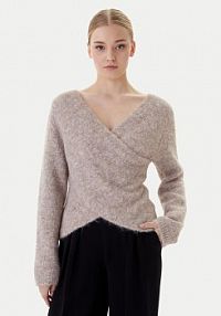 Sweter ONLY beżowy damski Zaggie 15376349  Regular Fit