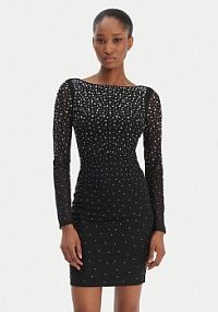 Sukienka koktajlowa Marciano Guess czarna 6RGK02 6218A  Slim Fit