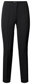 Spodnie z dodatkiem streczu i zakładkami w pasie model ROS CAMBIO czarne damskie EAN 6111 202/00