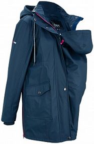 Kurtka ciążowa przeciwdeszczowa 3 w 1, z wstawką niemowlęcą na nosidełko  damska Bonprix