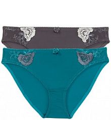 Figi z haftem (2 pary)  Bonprix