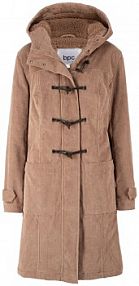 Płaszcz budrysówka sztruksowy, ocieplany  damski Bonprix