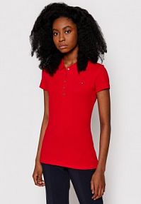 Koszulka polo Tommy Hilfiger czerwona damska 