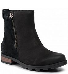 Sztyblety Sorel czarne damskie Emelie Zip Bootie NL3502 Black 010