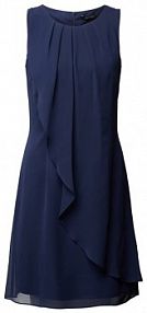Sukienka koktajlowa z lekko rozkloszowaną spódnicą Swing granatowa EAN 77758910