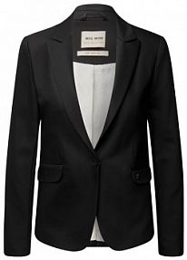 Żakiet z kołnierzem z połami model BLAKE NIGHT MOS MOSH czarny EAN 112579