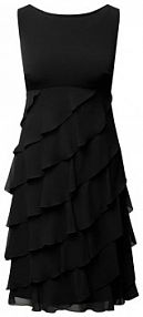 Sukienka koktajlowa z szyfonu z efektem stopniowania Swing czarna EAN 77757710