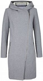 Długa kurtka z ukośnym zamkiem  damska Bonprix