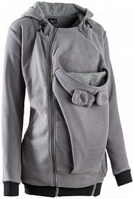 Bluza 2 w 1 z polaru, ciążowa, z wstawką na nosidełko niemowlęce  damska Bonprix