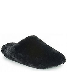 Klapki FitFlop  czarne damskie Chodaki  FURRY SLIPPERS