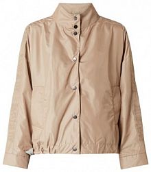 Kurtka o kroju oversized z wyhaftowanymi napisami model 'Imma' Lieblingsstück beżowa damska