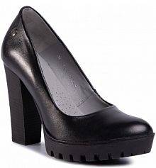 Półbuty na obcasie Maciejka czarne