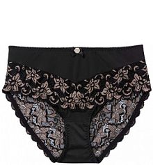 Figi maxi z delikatną koronką  Bonprix