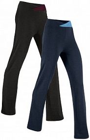Bawełniane spodnie sportowe o kroju bootcut (2 pary)  damskie Bonprix
