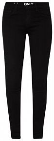 Jeansy barwione o kroju skinny fit Only czarne damskie EAN 15129693