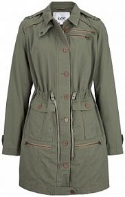 Parka bawełniana w militarnym stylu, dł. midi  Bonprix