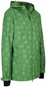 Kurtka softshell w kwiaty, z materiału odpychającego wodę  damska Bonprix