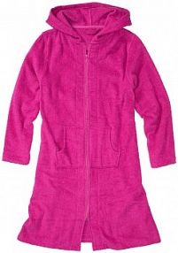 Szlafrok z zamkiem z bawełny organicznej frotte  damski Bonprix