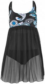 Sukienka kąpielowa z przezroczystą siateczką  Bonprix