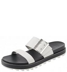 Klapki ze skóry model Roaming™ Sorel białe damskie EAN 1891981