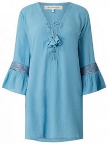 Tunika z rozszerzanymi rękawami model Hoala banana moon EAN HOALA SAYULITA